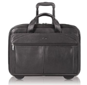Solo Classic Collection Leather CheckFast Rolling Case